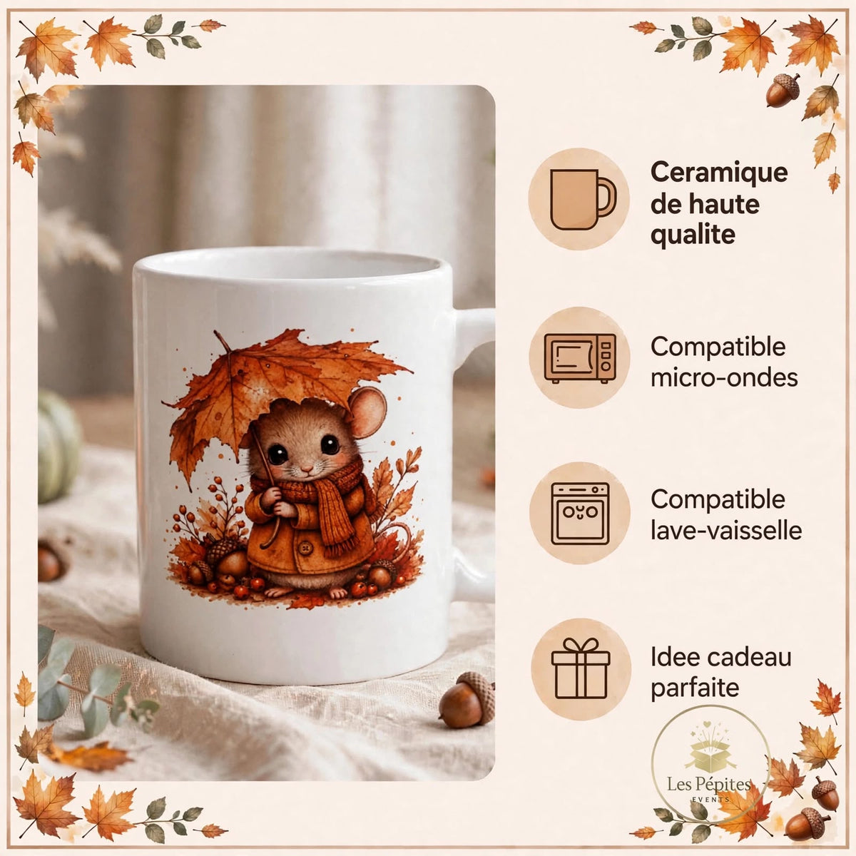 Mug Souris d'Automne