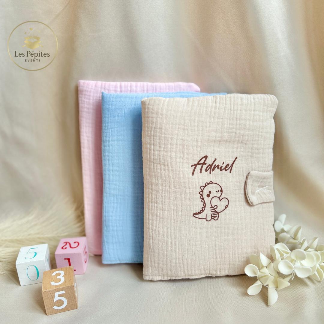 Protège carnet de santé en gaze de coton