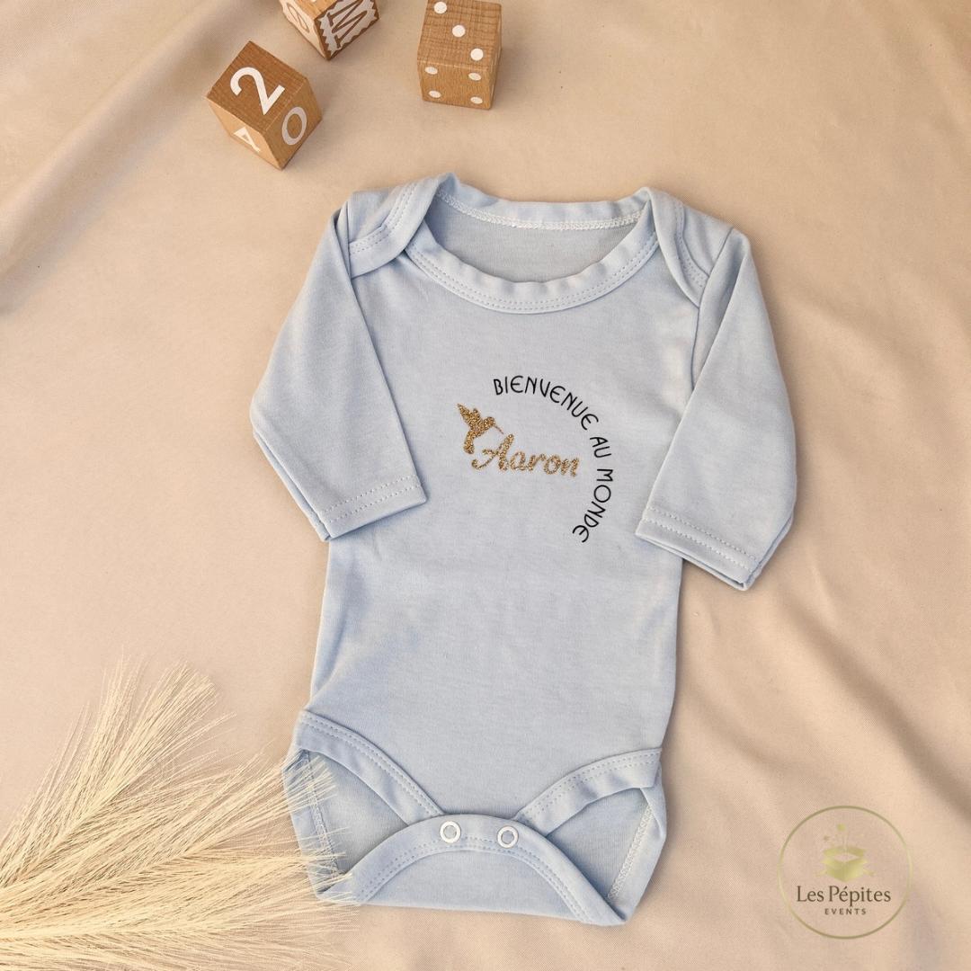 Ensemble naissance personnalisé 5 pcs ( bleu )