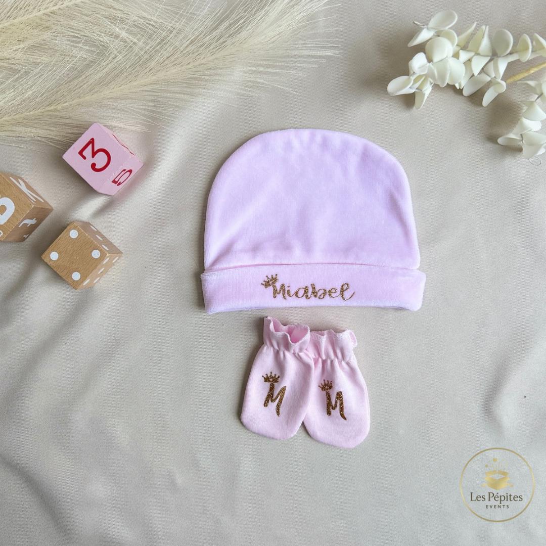 Ensemble naissance 3 pcs ( rose )