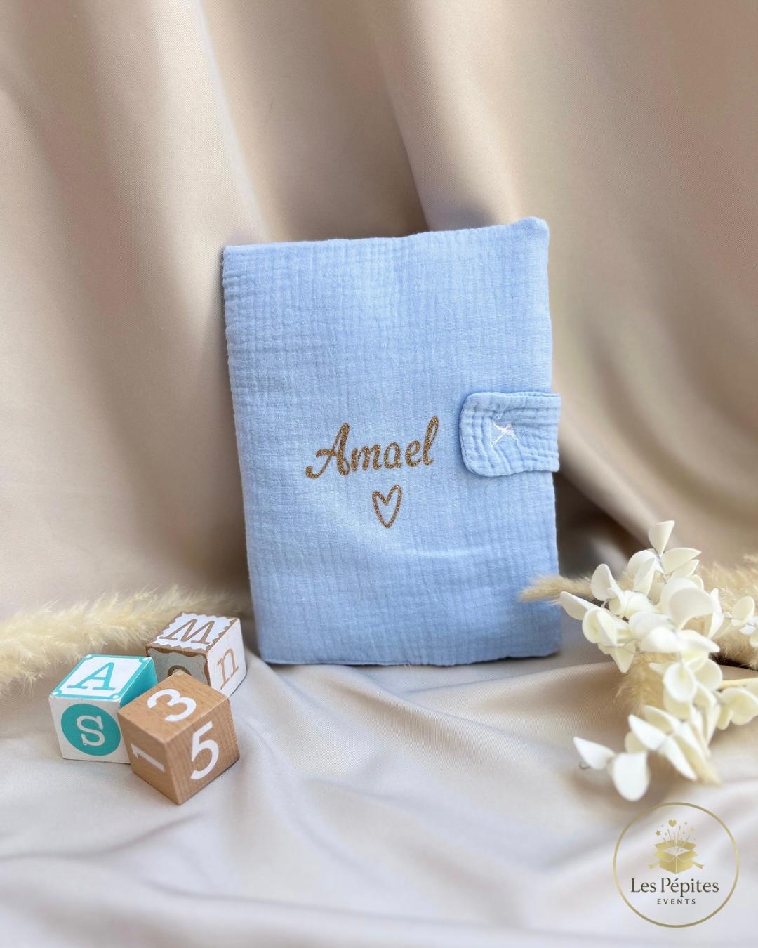 Protège carnet de santé en gaze de coton