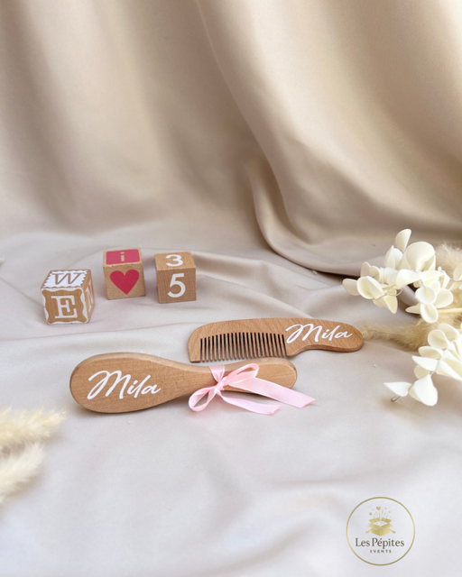 Set Brosse & Peigne Personnalisé pour Bébé