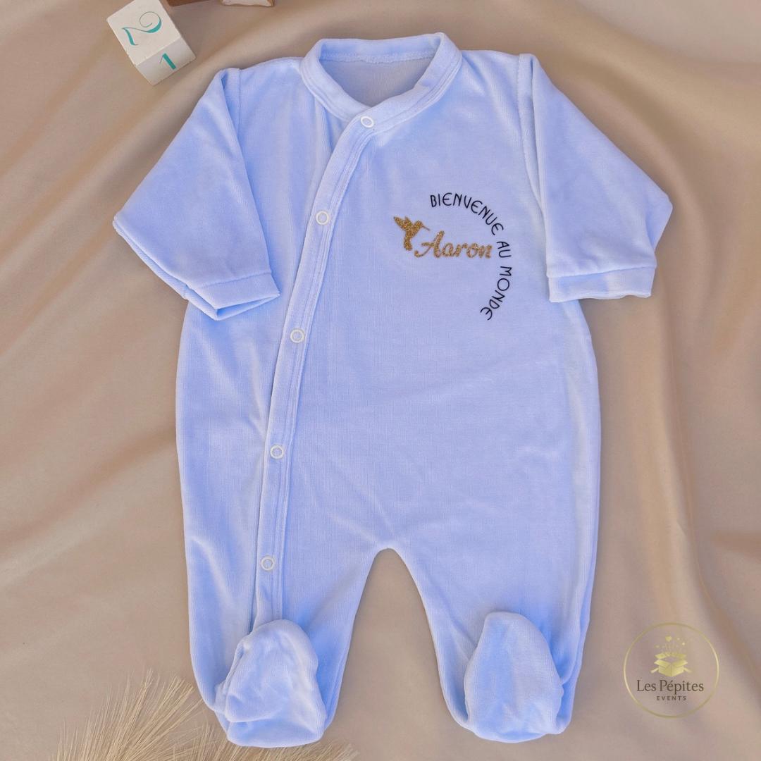 Ensemble naissance personnalisé 5 pcs ( bleu )